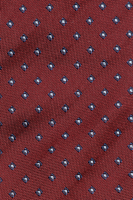 Бордовый галстук из шелка с мелким цветным орнаментом для мужчин бренда Meucci (Италия), арт. EKM212202-50 - фото. Цвет: Бордовый, цветной орнамент. Купить в интернет-магазине https://shop.meucci.ru

