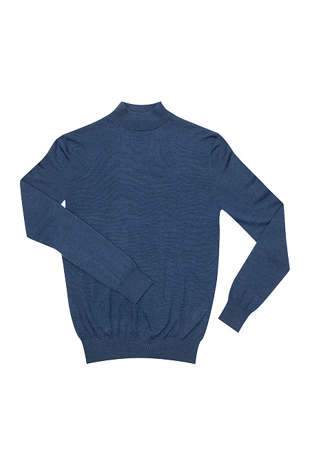 Джемпер из шерсти синего цвета  для мужчин бренда Meucci (Италия), арт. 60100/14257/50668 - фото. Цвет: Тёмно-синий. Купить в интернет-магазине https://shop.meucci.ru
