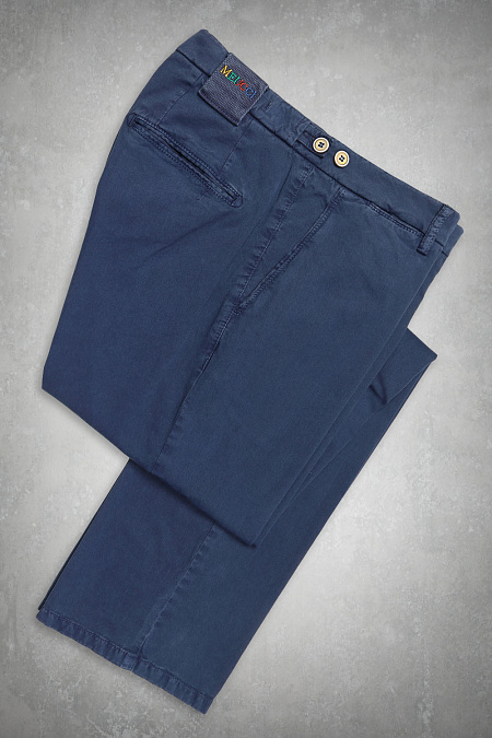 Мужские брендовые брюки арт. TS001X BLUE Meucci (Италия) - фото. Цвет: Темно-синий. Купить в интернет-магазине https://shop.meucci.ru

