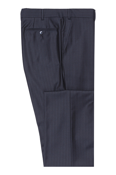 Мужской прямой классический костюм в полоску Meucci (Италия), арт. CL2300132/284 - фото. Цвет: Серый в полоску.