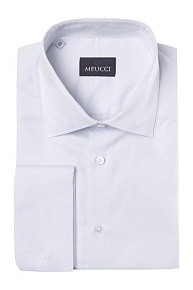 Рубашка белая  под запонки с микродизайном (SL 90202 R BAS 0191/141923Z)