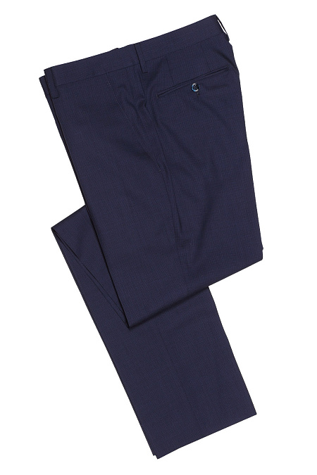 Мужские брендовые брюки темно-синего цвета арт. SL 30043/1061 Meucci (Италия) - фото. Цвет: Темно-синий. Купить в интернет-магазине https://shop.meucci.ru
