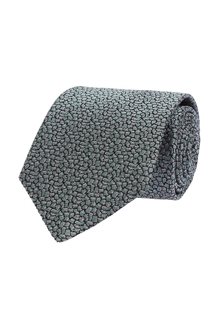 Серый  галстук с микроузором для мужчин бренда Meucci (Италия), арт. 46101/4 - фото. Цвет: Серый. Купить в интернет-магазине https://shop.meucci.ru
