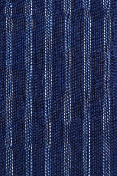Модная мужская темно-синяя рубашка из льна в полоску арт. MS18062 от Meucci (Италия) - фото. Цвет: Темно-синий в полоску. Купить в интернет-магазине https://shop.meucci.ru

