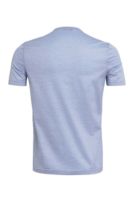 Голубая хлопковая футболка для мужчин бренда Meucci (Италия), арт. 60158/74774/195 - фото. Цвет: Голубой. Купить в интернет-магазине https://shop.meucci.ru
