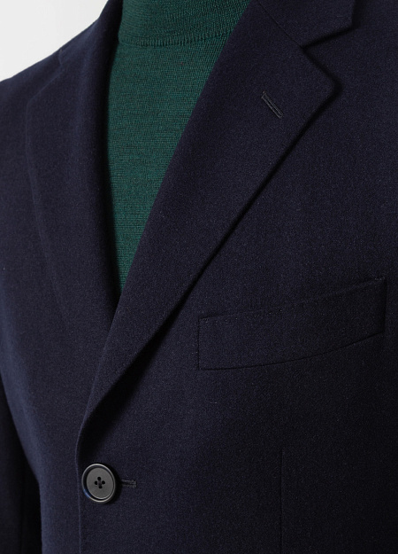 Пальто шерстяное  для мужчин бренда Meucci (Италия), арт. MI 5300191/8090 - фото. Цвет: Темно-синий. Купить в интернет-магазине https://shop.meucci.ru

