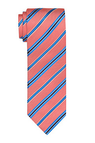 Светло-оранжевый галстук в косую полоску (7025/2)