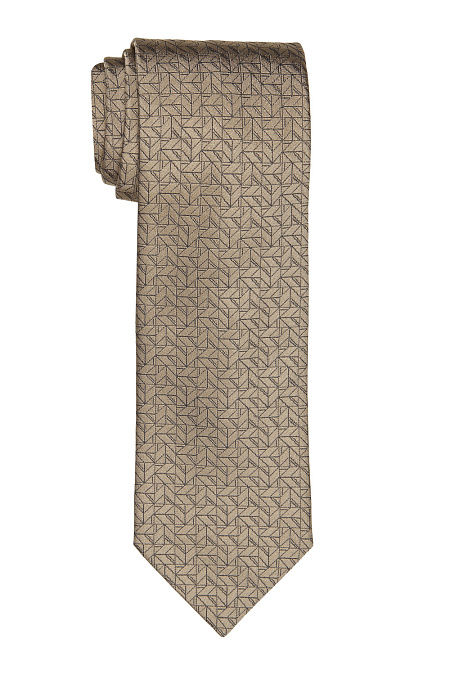 Бежевый галстук с фирменным орнаментом для мужчин бренда Meucci (Италия), арт. 89108/6 - фото. Цвет: Песочный, фирменный узор MEUCCI. Купить в интернет-магазине https://shop.meucci.ru
