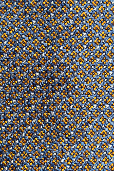 Шелковый галстук темно-синего цвета с орнаментом для мужчин бренда Meucci (Италия), арт. EKM212202-24 - фото. Цвет: Синий, цветной орнамент. Купить в интернет-магазине https://shop.meucci.ru
