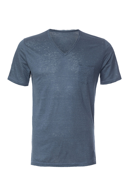 Хлопковая футболка серо-синего цвета для мужчин бренда Meucci (Италия), арт. 60132/96827/305 - фото. Цвет: Серо-синий. Купить в интернет-магазине https://shop.meucci.ru
