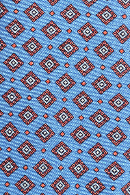 Голубой галстук с узором для мужчин бренда Meucci (Италия), арт. SE079/2 - фото. Цвет: Голубой. Купить в интернет-магазине https://shop.meucci.ru
