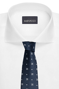 Темно-синий галстук с цветным орнаментом (EKM212202-152)