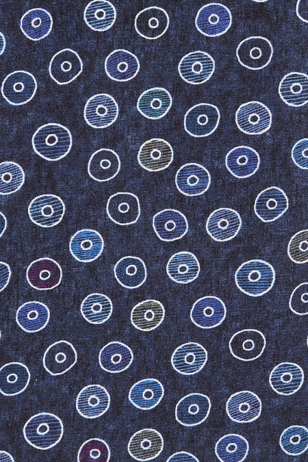 Модная мужская рубашка арт. SL 93502 R 22171/151584 от Meucci (Италия) - фото. Цвет: Синий, принт. Купить в интернет-магазине https://shop.meucci.ru

