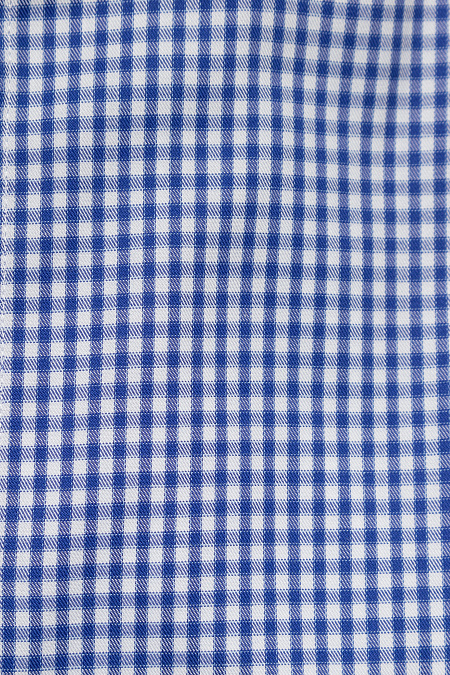 Модная мужская рубашка в клетку с длинным рукавом арт. SL 9020 R CEL 0291/182071 от Meucci (Италия) - фото. Цвет: Белый, синяя клетка. Купить в интернет-магазине https://shop.meucci.ru

