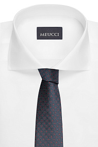 Темно-синий галстук с красным орнаментом (EKM212202-134)