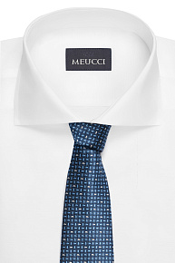 Темно-синий галстук с мелким цветным орнаментом (EKM212202-84)