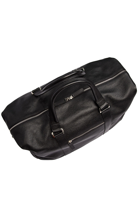 Кожаная дорожная сумка черная  для мужчин бренда Meucci (Италия), арт. O-78123 - фото. Цвет: Черный. Купить в интернет-магазине https://shop.meucci.ru
