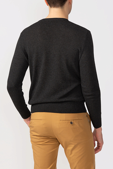 Темно-серый свитер для мужчин бренда Meucci (Италия), арт. 1414/00102/19 - фото. Цвет: Темно-серый. Купить в интернет-магазине https://shop.meucci.ru
