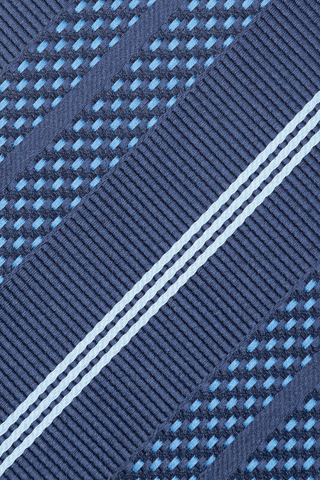 Темно-синий галстук в полоску для мужчин бренда Meucci (Италия), арт. 03202006-10 - фото. Цвет: Синий в полоску. Купить в интернет-магазине https://shop.meucci.ru
