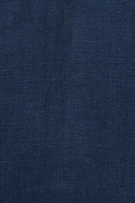 Модная мужская льняная рубашка темно-синяя с коротким рукавом арт. SL 9020 R BAS 0291/182083 K от Meucci (Италия) - фото. Цвет: Темно-синий. Купить в интернет-магазине https://shop.meucci.ru

