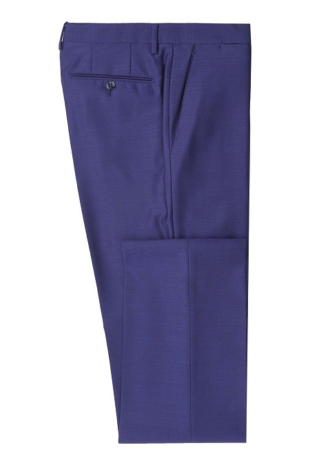 Мужские брендовые классические брюки из шерсти арт. MI 30062/1183 Meucci (Италия) - фото. Цвет: Темно-фиолетовый . Купить в интернет-магазине https://shop.meucci.ru

