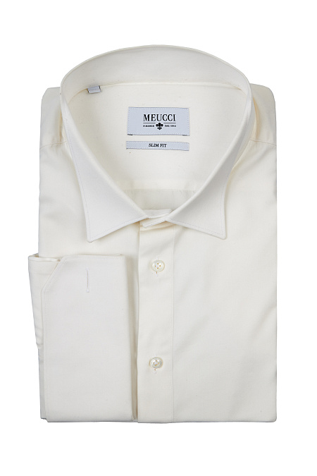 Модная мужская сорочка под запонки  арт. SL 90504R 41952/141075Z от Meucci (Италия) - фото. Цвет: Белый. Купить в интернет-магазине https://shop.meucci.ru


