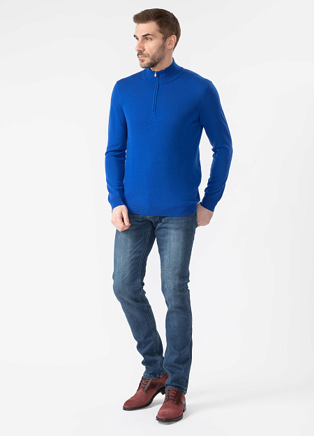 Джемпер для мужчин бренда Meucci (Италия), арт. 407LC20/51916 - фото. Цвет: Синий. Купить в интернет-магазине https://shop.meucci.ru
