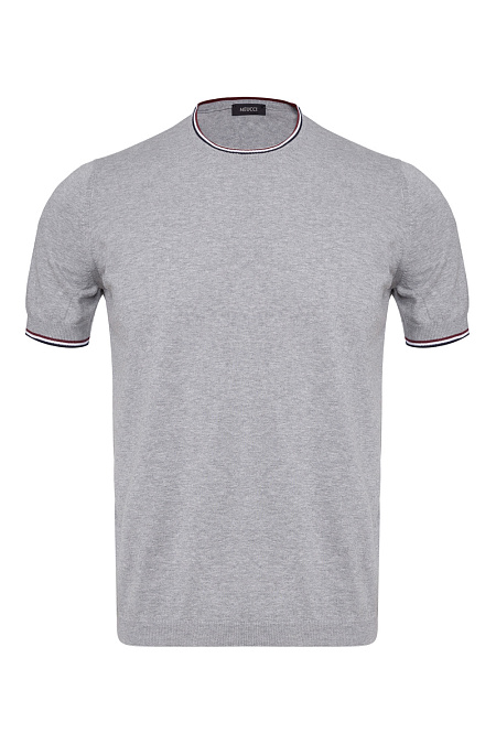 Хлопковая серая футболка для мужчин бренда Meucci (Италия), арт. 57136/20688/51 - фото. Цвет: . Купить в интернет-магазине https://shop.meucci.ru
