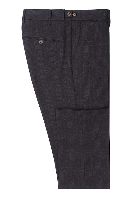 Мужские брендовые темно-синие брюки арт. SJ4795 BLACK BLU Meucci (Италия) - фото. Цвет: Темно-синий. Купить в интернет-магазине https://shop.meucci.ru
