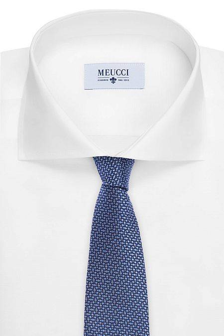 Шелковый галстук для мужчин бренда Meucci (Италия), арт. 46377/2 - фото. Цвет: Синий. Купить в интернет-магазине https://shop.meucci.ru
