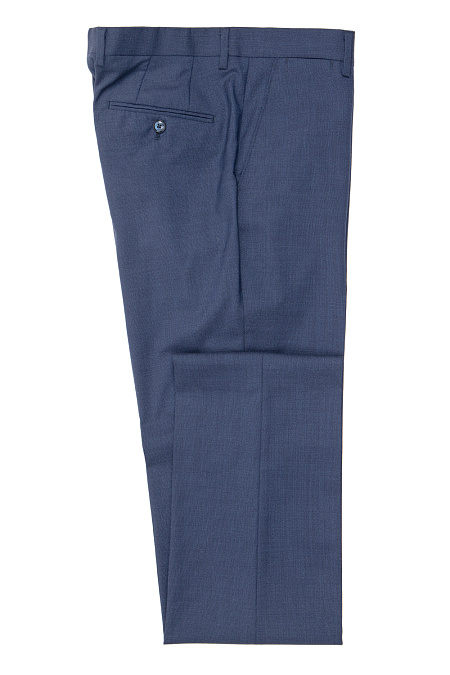 Брюки из тонкой шерсти синего цвета для мужчин бренда Meucci (Италия), арт. MI 30062/8029 - фото. Цвет: Синий. Купить в интернет-магазине https://shop.meucci.ru
