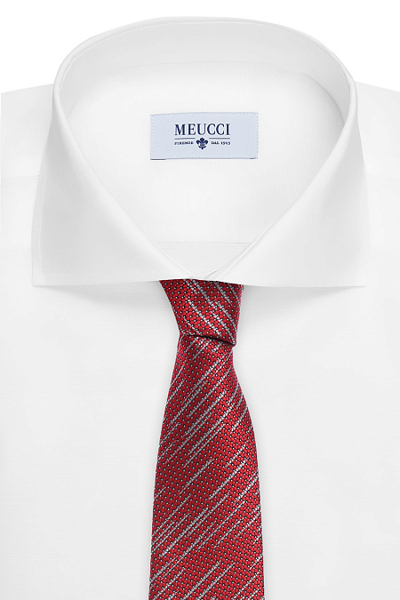 Шелковый галстук для мужчин бренда Meucci (Италия), арт. 46204/2 - фото. Цвет: Красный. Купить в интернет-магазине https://shop.meucci.ru
