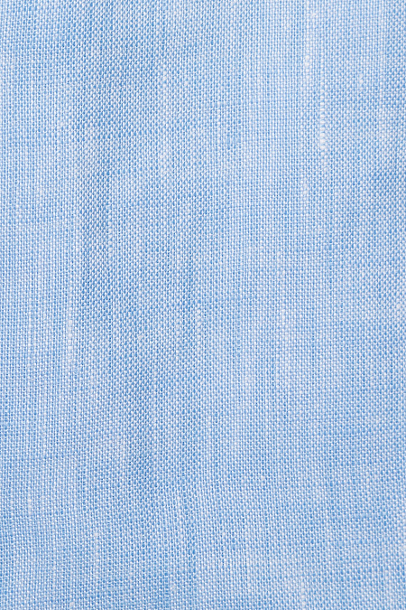 Модная мужская льняная рубашка голубая с коротким рукавом  арт. SL 9020 R BAS 0291/182082 K от Meucci (Италия) - фото. Цвет: Голубой. Купить в интернет-магазине https://shop.meucci.ru


