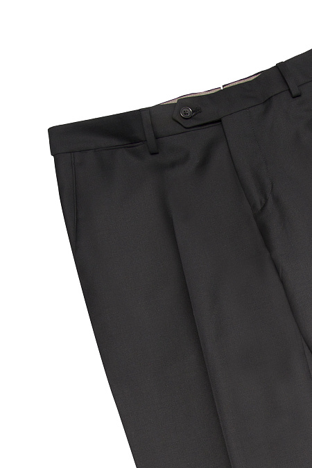 Черные брюки классического кроя из тонкой шерстяной ткани   (ZI-VB 8860 BLACK) Мужские черные брюки классического кроя из тонкой шерстяной ткани   арт. ZI-VB 8860 BLACK Meucci (Италия) - фото. Цвет: Черный. Купить в интернет-магазине https://shop.meucci.ru