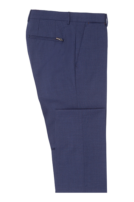 Мужские брендовые брюки темно-синего цвета из шерсти арт. VB101 BLUE Meucci (Италия) - фото. Цвет: Темно-синий. Купить в интернет-магазине https://shop.meucci.ru
