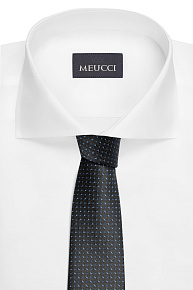 Черный галстук с цветным орнаментом (EKM212202-138)