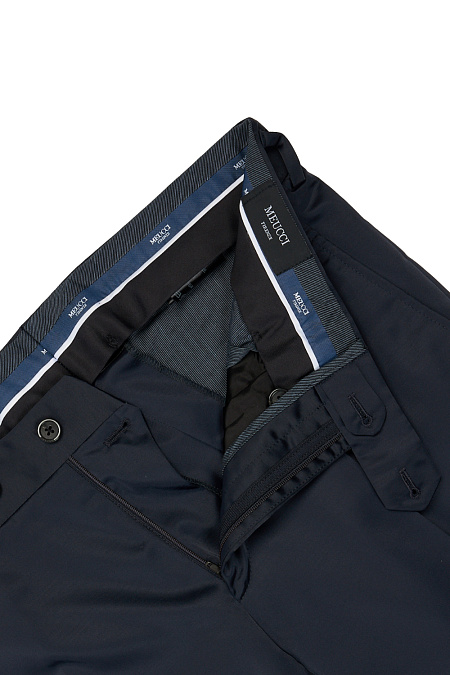 Мужские брендовые брюки арт. MI 30043/2030 Meucci (Италия) - фото. Цвет: Темно-синий. Купить в интернет-магазине https://shop.meucci.ru
