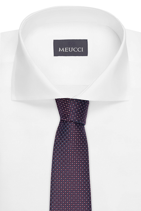 Сине-бордовый галстук для мужчин бренда Meucci (Италия), арт. 03202006-40 - фото. Цвет: Сине-бордовый орнамент. Купить в интернет-магазине https://shop.meucci.ru
