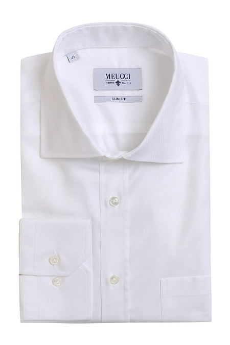 Модная мужская белая классическая рубашка арт. SL 90102 R 10171/141528 Meucci (Италия) - фото. Цвет: Белый. 