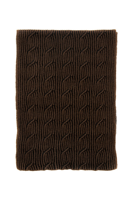 Шарф из шерсти с кашемиром коричневый  для мужчин бренда Meucci (Италия), арт. 30Y78/2071 - фото. Цвет: Коричневый. Купить в интернет-магазине https://shop.meucci.ru
