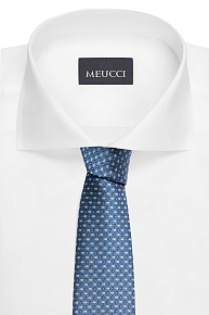Синий галстук с цветным орнаментом (EKM212202-154)
