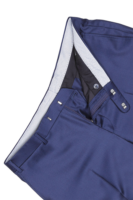 Мужские брендовые брюки арт. MI 2200141/3074 Meucci (Италия) - фото. Цвет: Синий. Купить в интернет-магазине https://shop.meucci.ru
