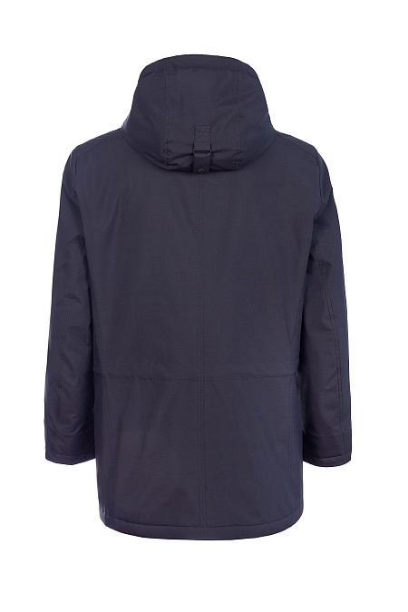 Утепленная стеганая куртка с капюшоном  для мужчин бренда Meucci (Италия), арт. 1080 - фото. Цвет: Темно-синий. Купить в интернет-магазине https://shop.meucci.ru
