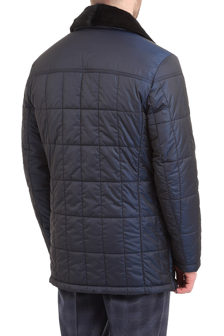 Классическая стеганая куртка для мужчин бренда Meucci (Италия), арт. 6090 - фото. Цвет: Синий. Купить в интернет-магазине https://shop.meucci.ru
