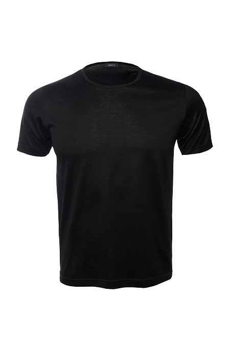 Хлопковая футболка черного цвета  для мужчин бренда Meucci (Италия), арт. 60188/74001/099 - фото. Цвет: Черный. Купить в интернет-магазине https://shop.meucci.ru

