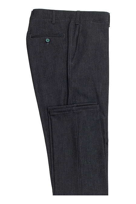 Мужские брендовые брюки тёмно-серого цвета  арт. 1350/02470/412 Meucci (Италия) - фото. Цвет: Тёмно-серый. Купить в интернет-магазине https://shop.meucci.ru
