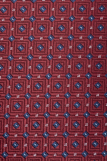 Галстук бордовый с орнаментом для мужчин бренда Meucci (Италия), арт. 03202006-53 - фото. Цвет: Бордовый с орнаментом. Купить в интернет-магазине https://shop.meucci.ru
