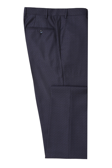 Мужские брендовые брюки арт. SL 30073/1199 Meucci (Италия) - фото. Цвет: Темно-синий, микродизайн. Купить в интернет-магазине https://shop.meucci.ru

