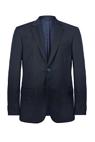Пиджак темно-синий из тонкой шерстяной ткани (NKK05)