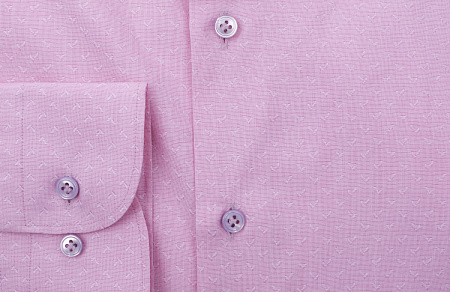 Модная мужская приталенная рубашка из хлопка арт. SL 91603 R 13162/141203 от Meucci (Италия) - фото. Цвет: Розовый. Купить в интернет-магазине https://shop.meucci.ru

